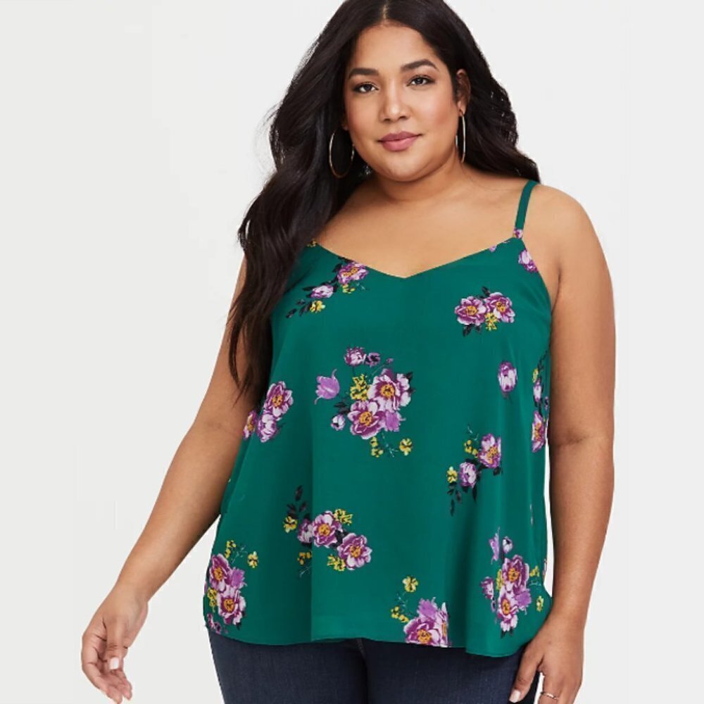 TORRID | Sophie Chiffon Double Layer Swing Cami Floral Tank Top | Sz. 4X